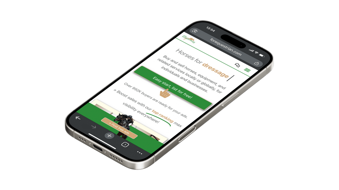 For equestrian on mobile